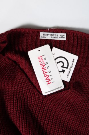 Дамски пуловер Happiness Istanbul, Размер M, Цвят Червен, Цена 17,48 лв.