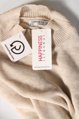 Дамски пуловер Happiness Istanbul, Размер M, Цвят Бежов, Цена 23,46 лв.