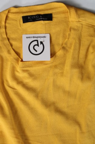Дамски пуловер Kinga, Размер L, Цвят Жълт, Цена 18,45 лв.