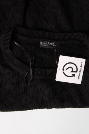 Damenpullover Laura Torelli, Größe L, Farbe Schwarz, Preis 5,29 €