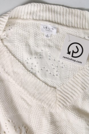 Γυναικείο πουλόβερ Le Lis, Μέγεθος L, Χρώμα Λευκό, Τιμή 3,80 €