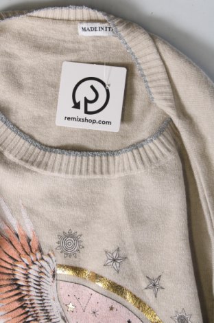Дамски пуловер Made In Italy, Размер M, Цвят Бежов, Цена 8,70 лв.