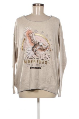 Γυναικείο πουλόβερ Made In Italy, Μέγεθος M, Χρώμα  Μπέζ, Τιμή 17,94 €