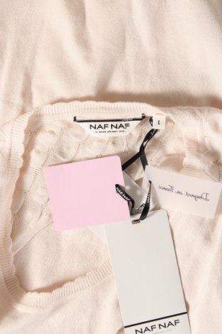 Γυναικείο πουλόβερ Naf Naf, Μέγεθος L, Χρώμα Εκρού, Τιμή 16,78 €
