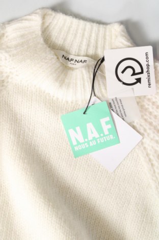 Γυναικείο πουλόβερ Naf Naf, Μέγεθος XL, Χρώμα Εκρού, Τιμή 19,18 €