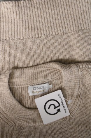 Дамски пуловер ONLY, Размер S, Цвят Бежов, Цена 9,45 лв.