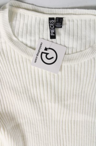 Дамски пуловер Pieces, Размер L, Цвят Бял, Цена 9,45 лв.