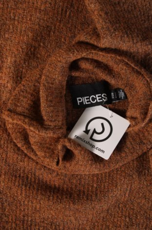 Дамски пуловер Pieces, Размер S, Цвят Кафяв, Цена 8,10 лв.