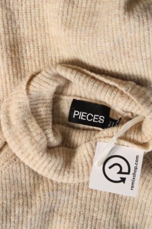 Дамски пуловер Pieces, Размер S, Цвят Бежов, Цена 8,10 лв.