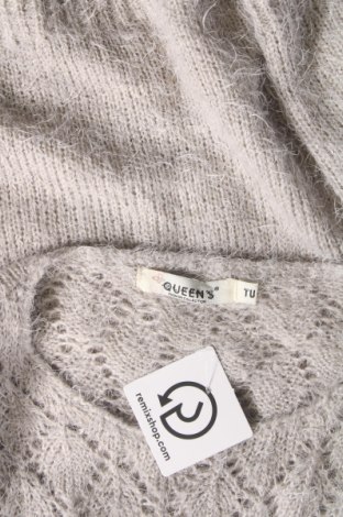 Γυναικείο πουλόβερ Queen's, Μέγεθος M, Χρώμα Γκρί, Τιμή 8,07 €