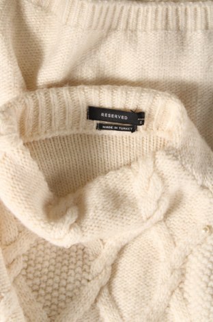 Damski sweter Reserved, Rozmiar S, Kolor Biały, Cena 35,25 zł