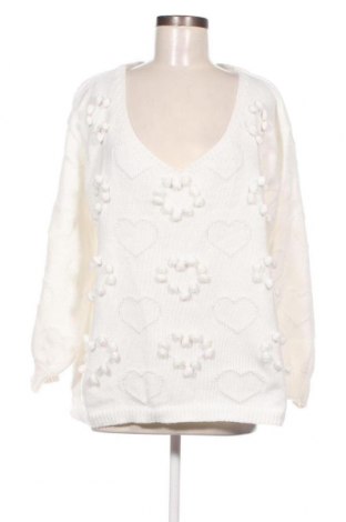 Γυναικείο πουλόβερ SHEIN, Μέγεθος XL, Χρώμα Λευκό, Τιμή 10,76 €