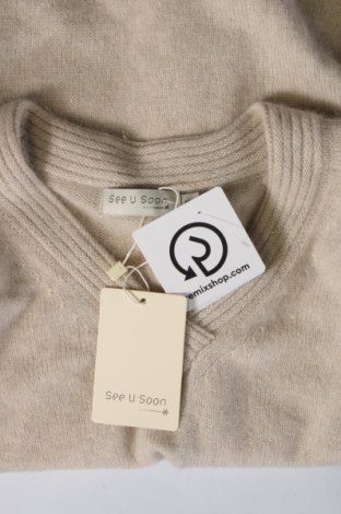 Дамски пуловер See U Soon, Размер M, Цвят Бежов, Цена 27,90 лв.