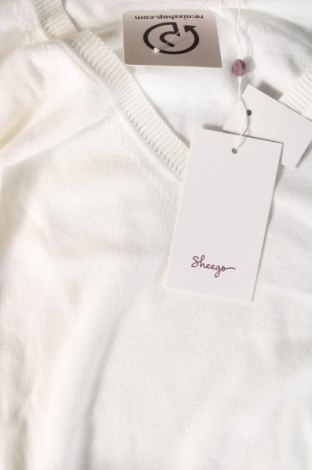 Дамски пуловер Sheego, Размер XXL, Цвят Бял, Цена 93,00 лв.