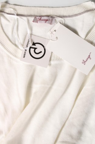 Γυναικείο πουλόβερ Sheego, Μέγεθος 3XL, Χρώμα Λευκό, Τιμή 28,76 €