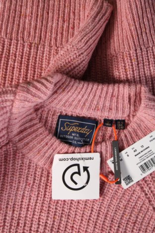 Дамски пуловер Superdry, Размер M, Цвят Розов, Цена 48,76 лв.
