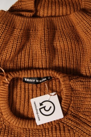 Γυναικείο πουλόβερ Tally Weijl, Μέγεθος XS, Χρώμα Καφέ, Τιμή 4,49 €