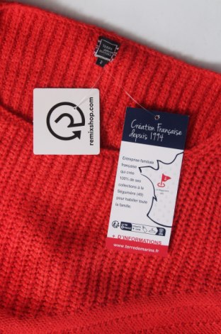 Дамски пуловер Terre De Marins, Размер M, Цвят Червен, Цена 41,85 лв.