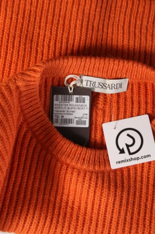 Дамски пуловер Trussardi, Размер M, Цвят Оранжев, Цена 63,24 лв.