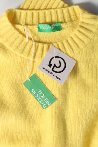 Γυναικείο πουλόβερ United Colors Of Benetton, Μέγεθος XL, Χρώμα Κίτρινο, Τιμή 47,94 €
