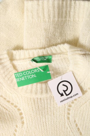 Damski sweter United Colors Of Benetton, Rozmiar S, Kolor Biały, Cena 86,76 zł