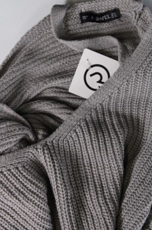 Γυναικείο πουλόβερ Zaful, Μέγεθος S, Χρώμα Γκρί, Τιμή 3,05 €