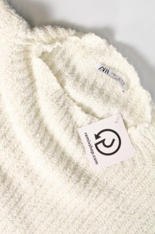 Damenpullover Zara, Größe L, Farbe Weiß, Preis 3,76 €