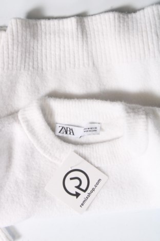 Дамски пуловер Zara, Размер M, Цвят Бял, Цена 13,50 лв.
