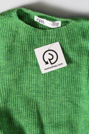 Дамски пуловер Zara, Размер M, Цвят Зелен, Цена 16,23 лв.