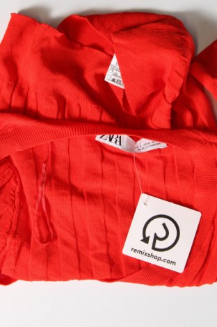 Дамски пуловер Zara, Размер S, Цвят Червен, Цена 9,45 лв.
