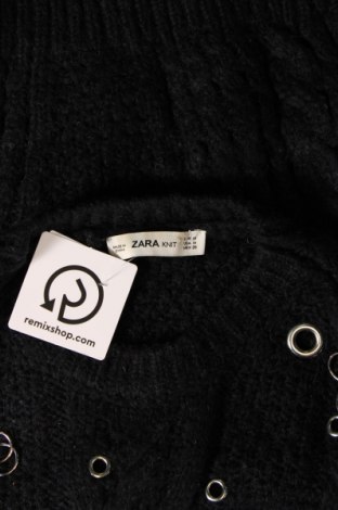 Дамски пуловер Zara Knitwear, Размер M, Цвят Черен, Цена 73,30 лв.