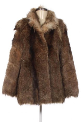 Дамско кожено палто, Размер XS, Цвят Бежов, Цена 125,40 лв.