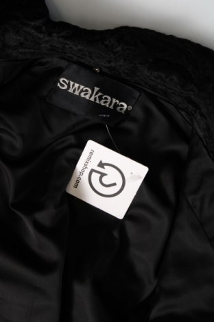 Palton din piele pentru damă Swakara, Mărime L, Culoare Negru, Preț 326,05 Lei