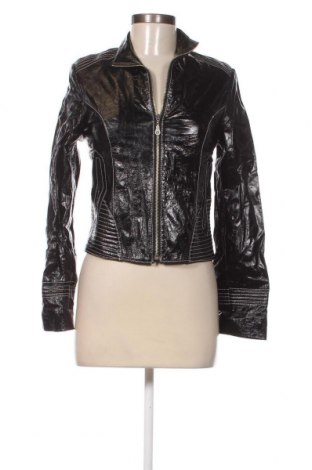Damen Lederjacke, Größe M, Farbe Schwarz, Preis 6,52 €