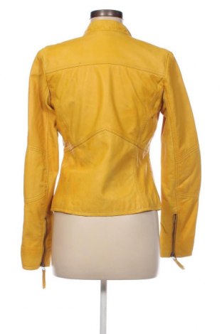 Γυναικείο δερμάτινο μπουφάν, Μέγεθος M, Χρώμα Κίτρινο, Τιμή 66,19 €