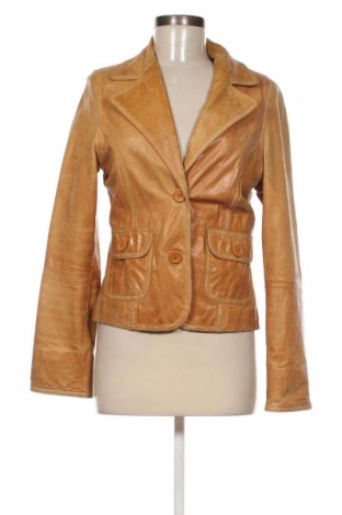 Damen Lederjacke, Größe M, Farbe Beige, Preis 21,90 €