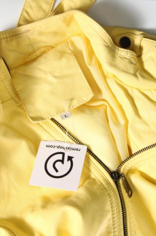 Γυναικείο δερμάτινο μπουφάν, Μέγεθος L, Χρώμα Κίτρινο, Τιμή 25,06 €