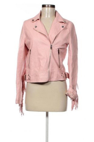 Damen Lederjacke, Größe M, Farbe Rosa, Preis 27,62 €