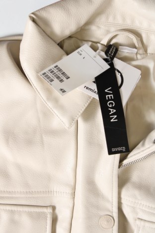 Γυναικείο δερμάτινο μπουφάν H&M Divided, Μέγεθος L, Χρώμα  Μπέζ, Τιμή 24,80 €