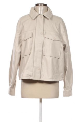 Dámska kožená bunda  H&M Divided, Veľkosť L, Farba Béžová, Cena  12,00 €