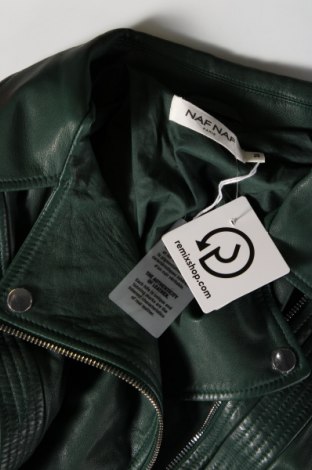 Damen Lederjacke Naf Naf, Größe M, Farbe Grün, Preis 95,78 €