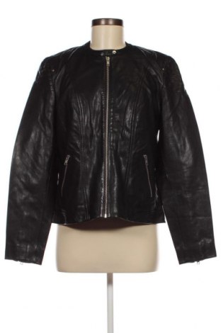 Dámska kožená bunda  Naf Naf, Veľkosť L, Farba Čierna, Cena  95,78 €