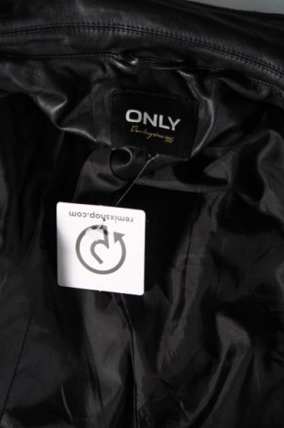 Γυναικείο δερμάτινο μπουφάν ONLY, Μέγεθος S, Χρώμα Μαύρο, Τιμή 25,36 €