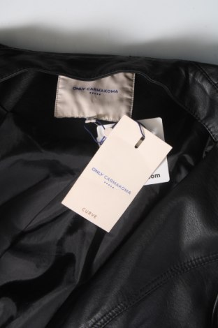 Dámska kožená bunda  ONLY Carmakoma, Veľkosť XL, Farba Čierna, Cena  47,94 €