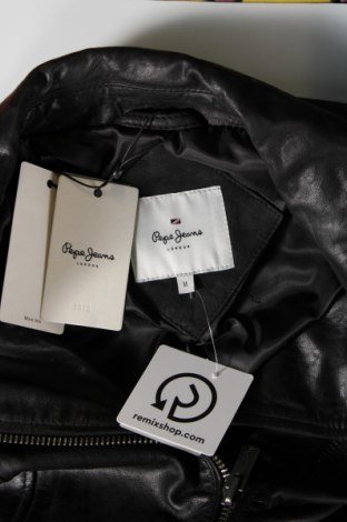 Γυναικείο δερμάτινο μπουφάν Pepe Jeans, Μέγεθος M, Χρώμα Μαύρο, Τιμή 106,39 €