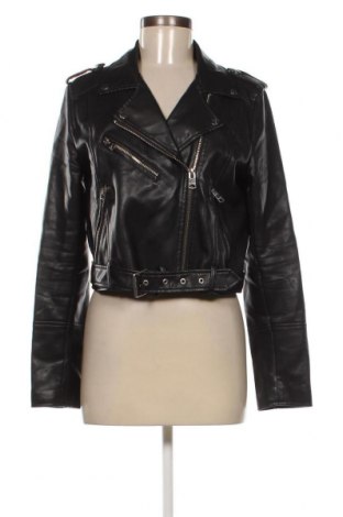 Dámska kožená bunda  Pull&Bear, Veľkosť L, Farba Čierna, Cena  23,61 €