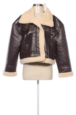 Damen Lederjacke Pull&Bear, Größe L, Farbe Braun, Preis 24,43 €