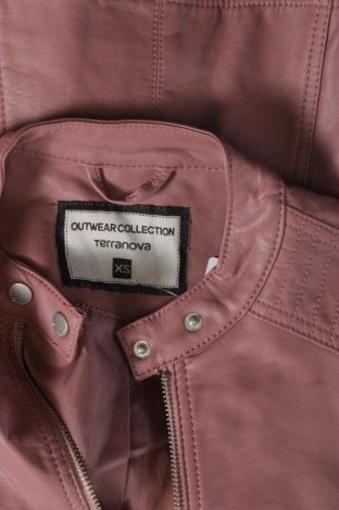 Damen Lederjacke Terranova, Größe XS, Farbe Rosa, Preis 24,70 €