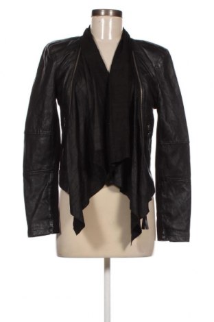 Дамско кожено яке Zara, Размер M, Цвят Черен, Цена 98,22 лв.