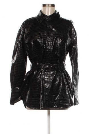 Дамско кожено яке Zara, Размер S, Цвят Черен, Цена 41,00 лв.